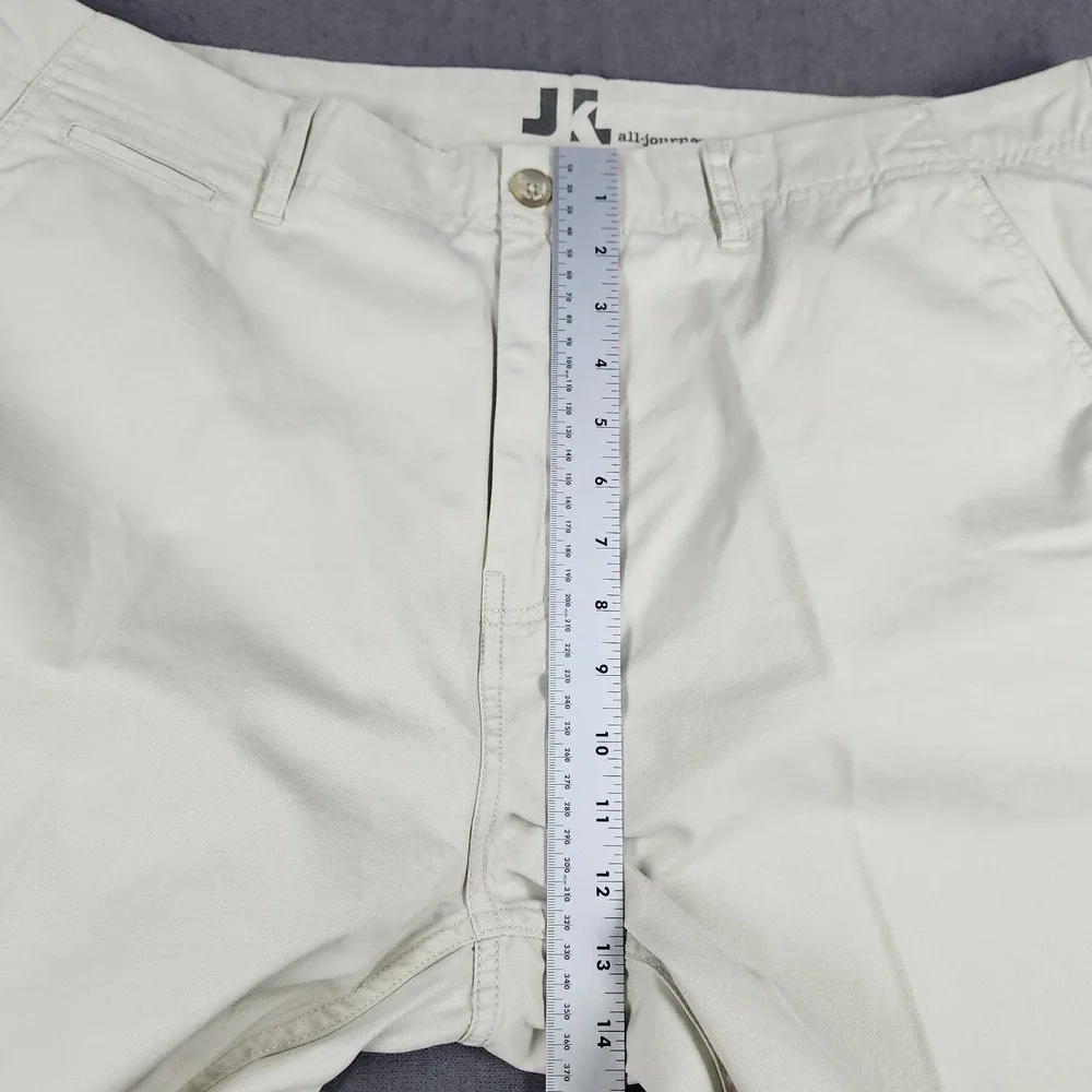 JKL Shorts Mens Size 42 Beige Tan Flat Front Chino All Journey Khaki‎ 8